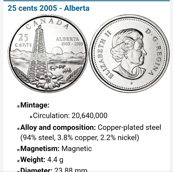 2005 Vetrans, Alberta And Saskatchewan Commemorative Quarters - Picture 5 of 11